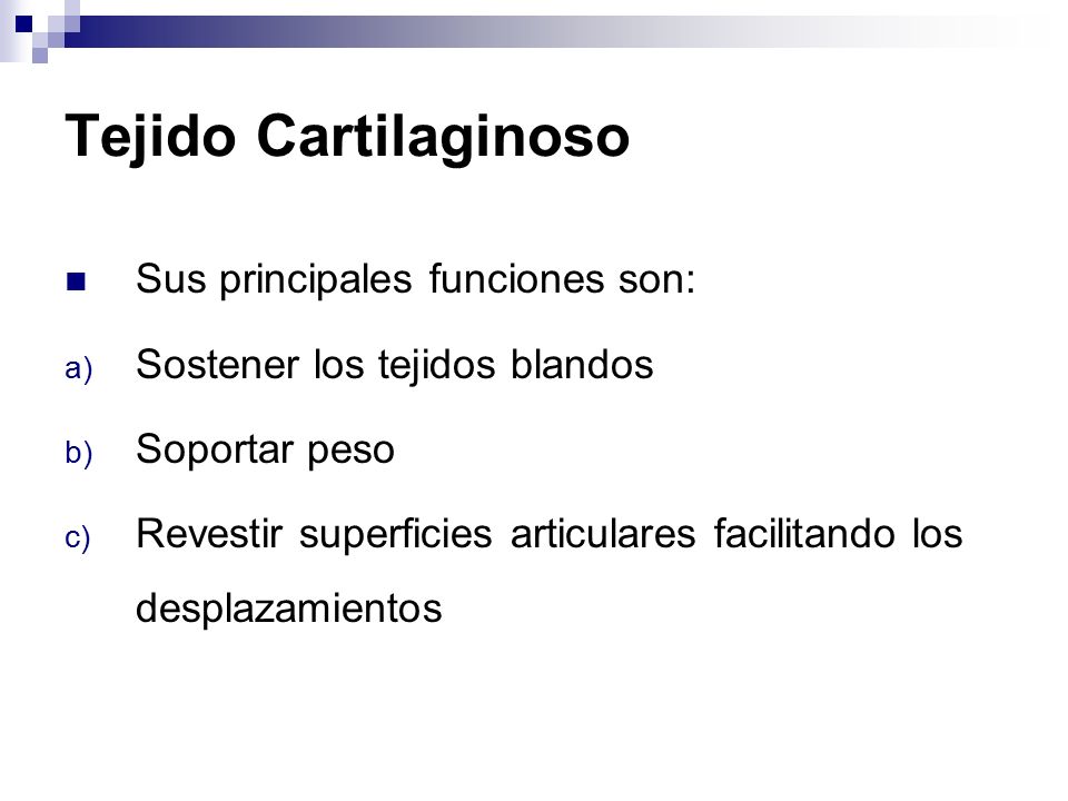 tejido cartilaginoso funcion y localizacion